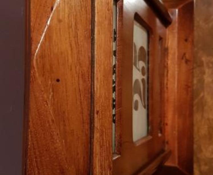 Large Antique Walnut Perpetual Desk Calendar  - Image 3