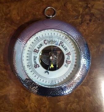 Rare Antique Silver Mounted Barometer