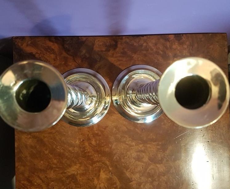 Pair of Victorian Barley Twist Candlesticks - Image 5