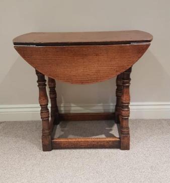 George III Oak Drop Leaf Occasional Table 