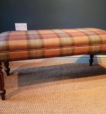 Antique Regency Mahogany Double Upholstered Stool