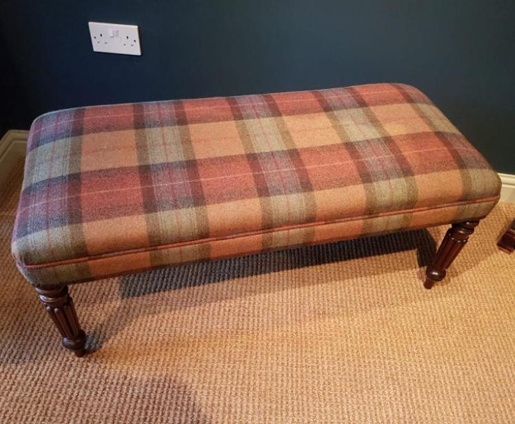 Antique Regency Mahogany Double Upholstered Stool - Image 3