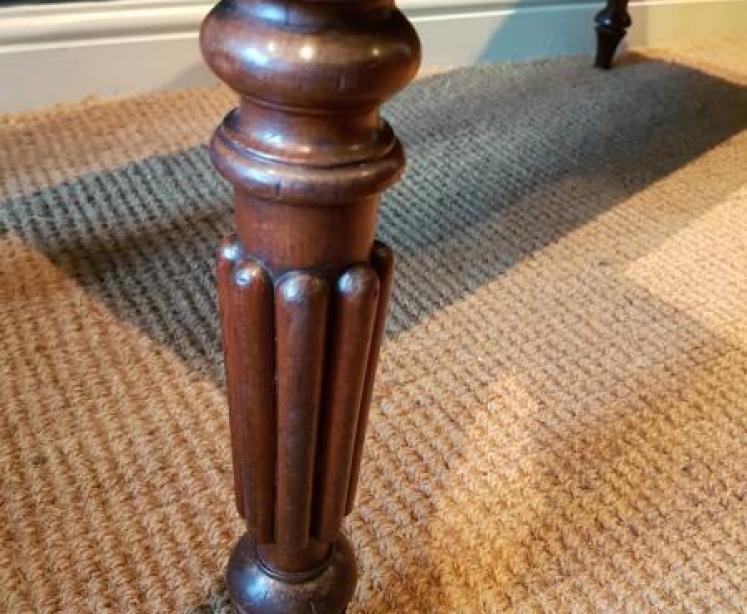 Antique Regency Mahogany Double Upholstered Stool - Image 4