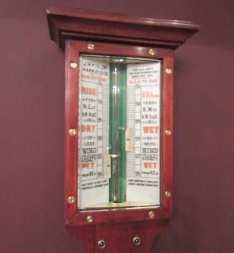 Superb Antique 'Sea-Coast' Stick Barometer