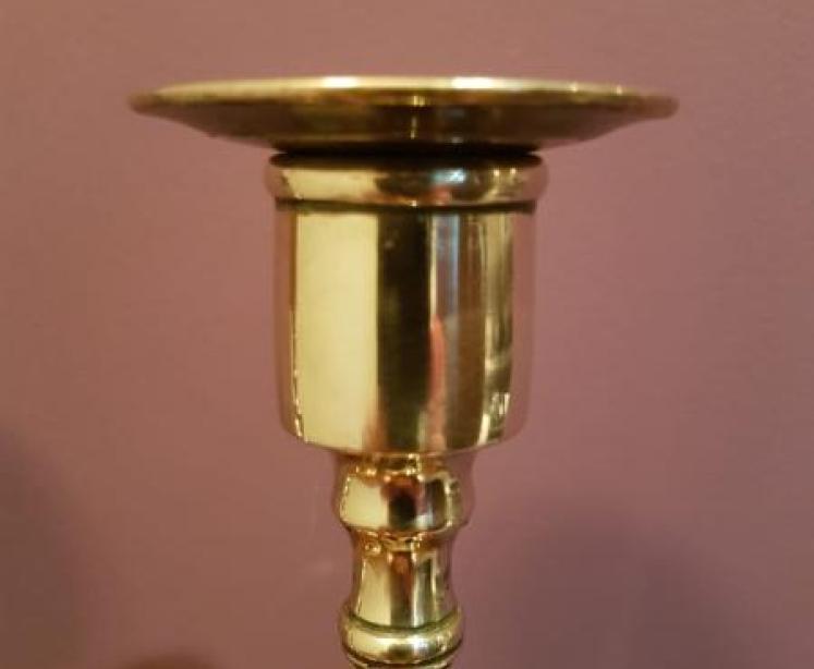 Pair of Victorian Brass Barley Twist Candlesticks - Image 2