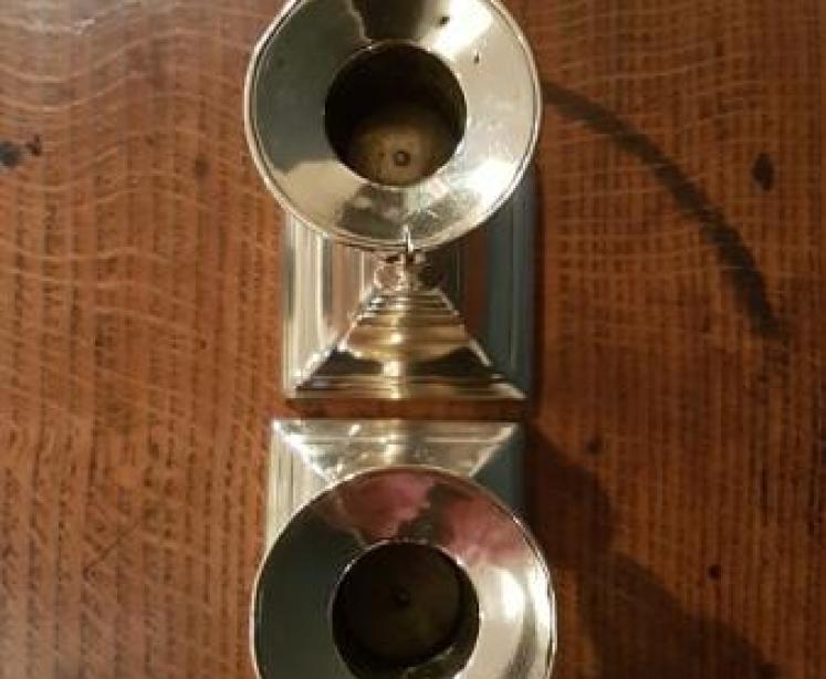 Pair of Fine George III Seamed Brass Candlesticks - Image 2