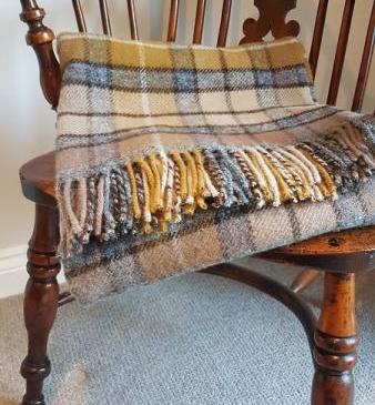Tweedmill Tartan Natural Buchanan Throw OUT OF STOCK