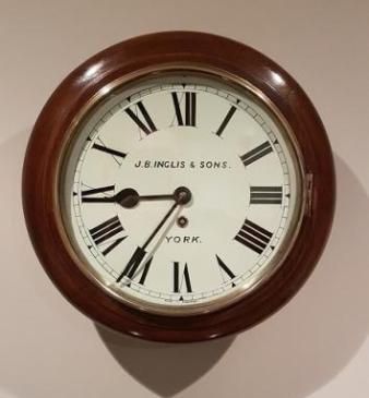 Late Victorian Mahogany 8 Day English Dial Clock