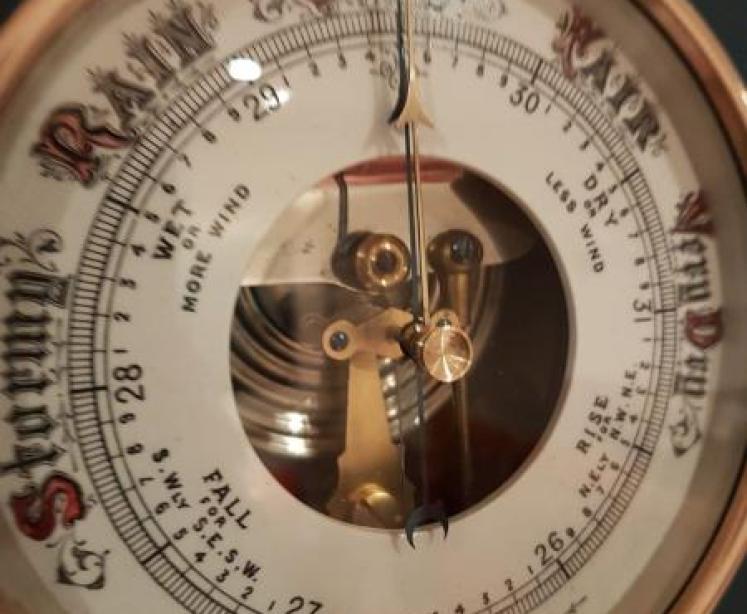 Antique Porcelain Dial Skeletonised Marine Barometer - Image 2