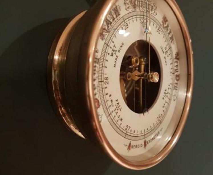 Antique Porcelain Dial Skeletonised Marine Barometer - Image 4