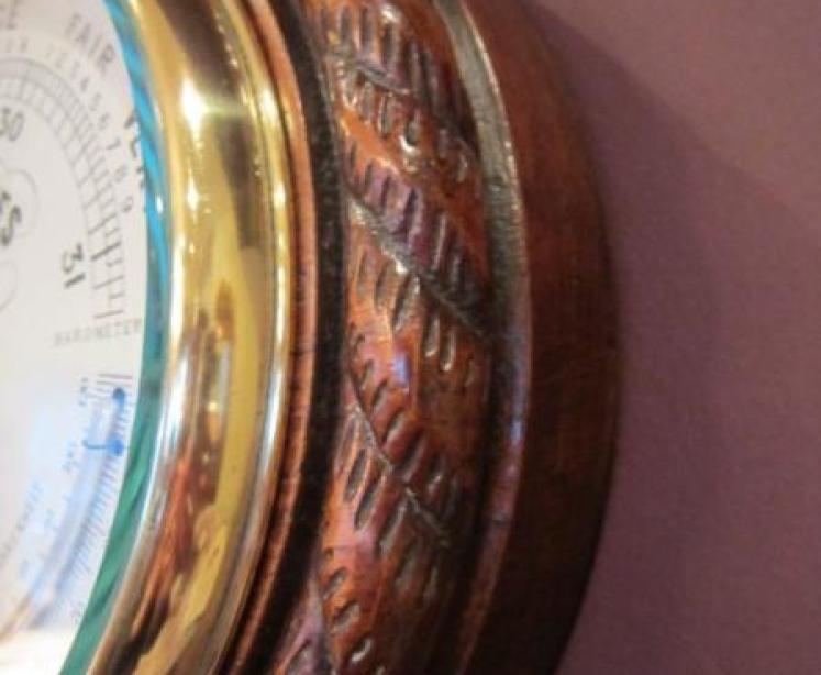 Rare Victorian Twin Thermometer Glasgow Barometer - Image 5