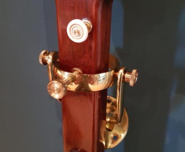 Superb Antique Mahogany Marine Stick Barometer on Gimble - Image 3