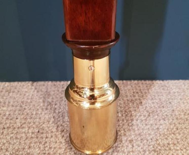 Superb Antique Mahogany Marine Stick Barometer on Gimble - Image 4