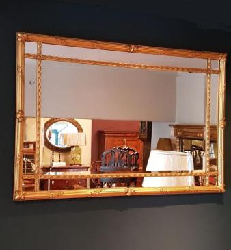 Superb Victorian Timber Gilt Segmented Mirror