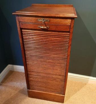 Edwardian Solid Oak File Cabinet