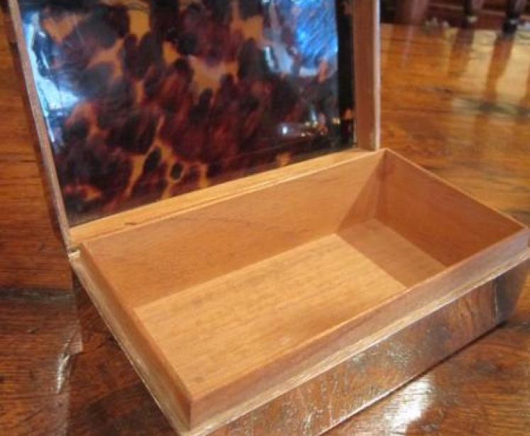 Top Quality George V Silver & Tortoiseshell Box - Image 3