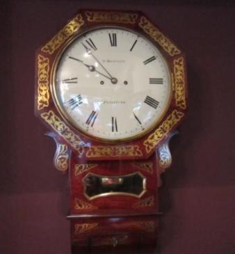 Superb Regency Brass Inlaid Double Fusee Wallclock