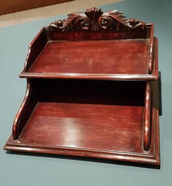 Victorian Mahogany Desktop Filing Tray
