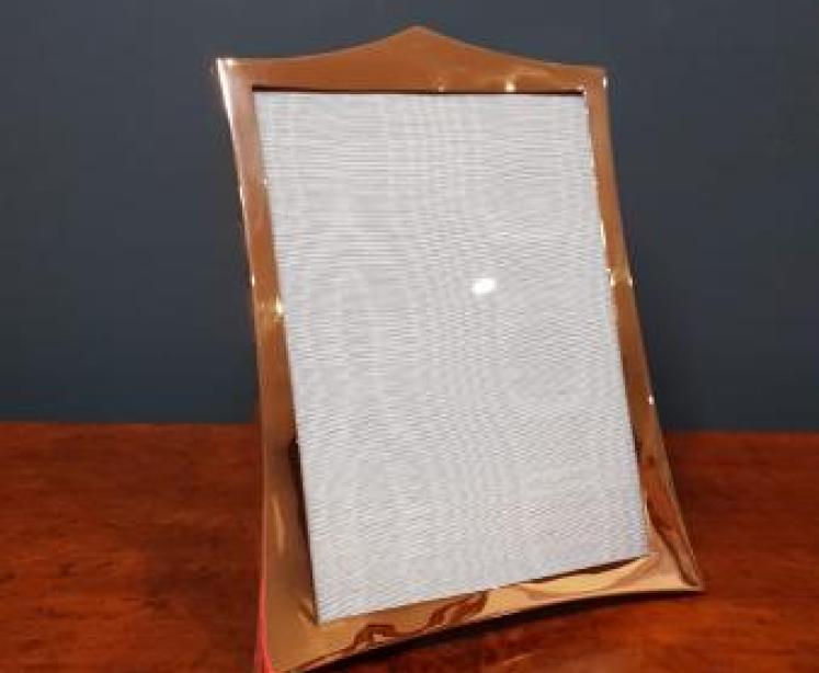 Large Antique George V Period Silver Photo Frame - Image 1