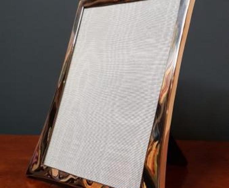 Large Antique George V Period Silver Photo Frame - Image 5