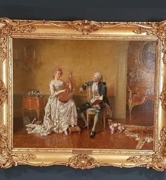 Superb Antique Oil on Canvas by Talbot Hughes