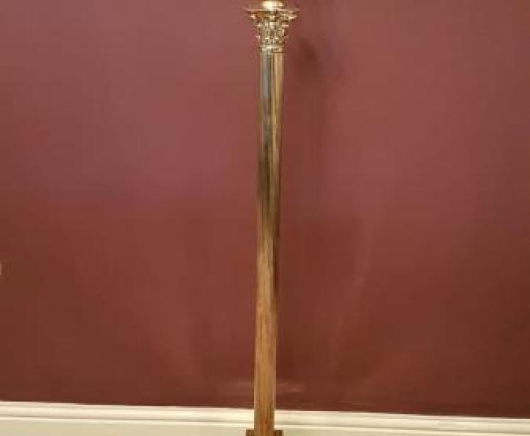 Superb Victorian Brass Telescopic Corinthian Column Lamp Standard - Image 1