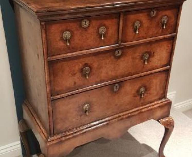 Superb Small George II Walnut Chest on Stand - Image 5