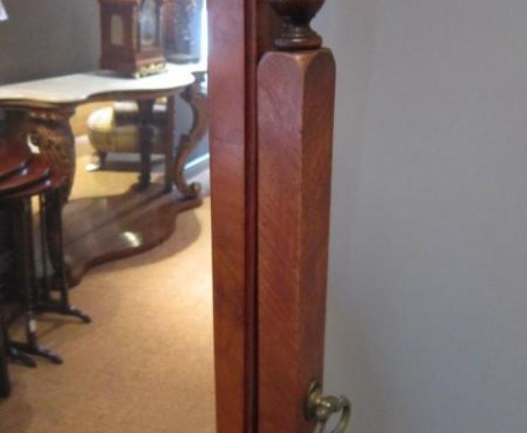 Fine George II Style Walnut Cheval Mirror - Image 5