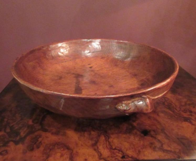 Early Mouseman Adzed Oak Fruit Bowl - Image 1