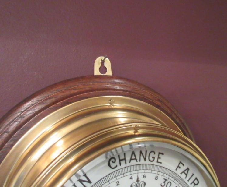 Antique Barker's of London Bulkhead Marine Barometer - Image 3