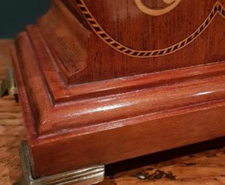 Superb Late Victorian Inlaid Mahogany Mantel Clock - Image 2