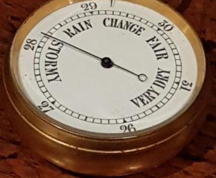 Victorian Pocket Barometer and Thermometer in Original Presentation Case - Image 4