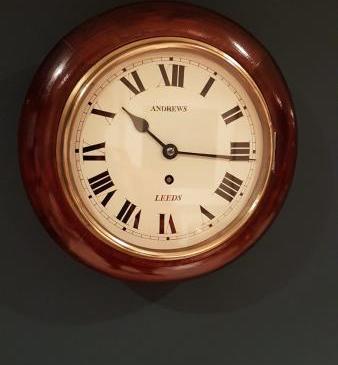 Small Antique Mahogany 8 Day English Dial Clock