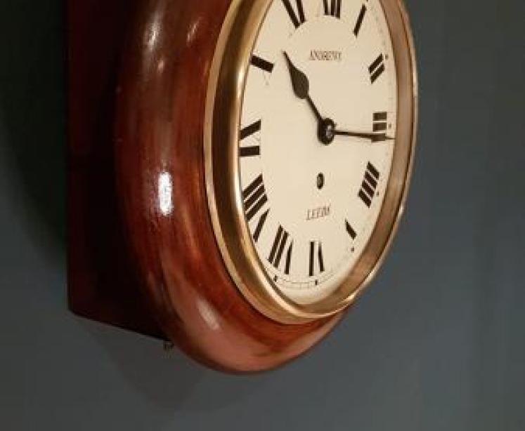 Small Antique Mahogany 8 Day English Dial Clock - Image 4