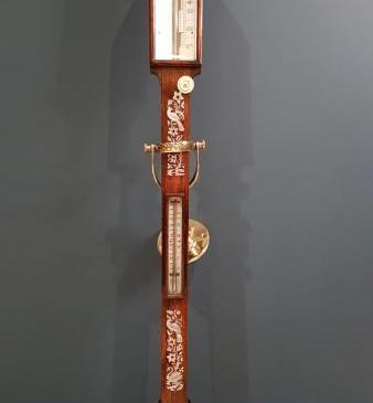 Early Victorian Rosewood Marine Stick Barometer and Gimble