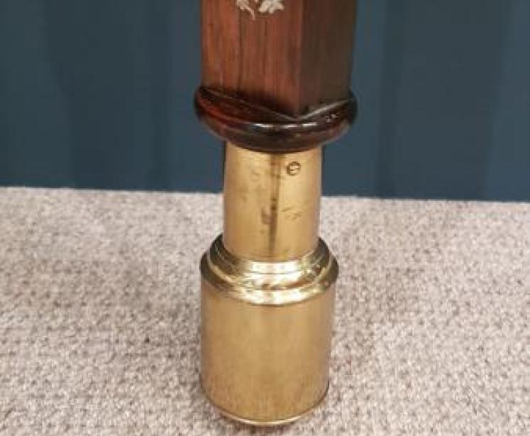 Early Victorian Rosewood Marine Stick Barometer and Gimble - Image 6