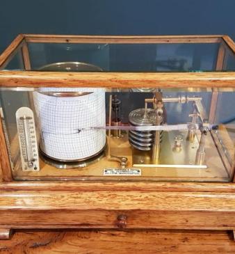 Superior Quality Victorian Oak Barograph
