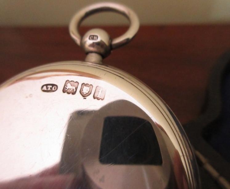 Superb Antique Silver Pocket Barometer & Case - Image 3