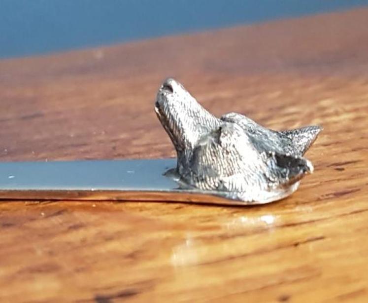 Antique George V Silver Fox Head Book Mark - Image 7