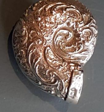 Antique Silver Shell Snuff Box