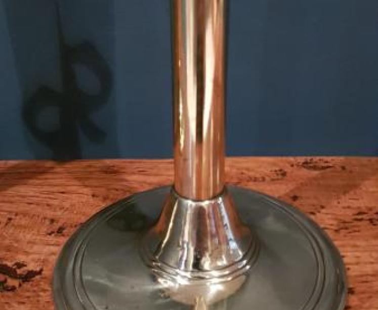 Superb Pair of Large George III Brass Candlesticks - Image 3