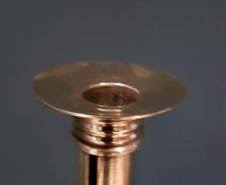 Superb Pair of Large George III Brass Candlesticks - Image 6