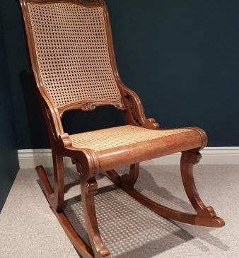 Antique Victorian Walnut Rocking Chair