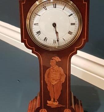 Superb Edwardian Mantel Clock with Inlaid Oriental Figure