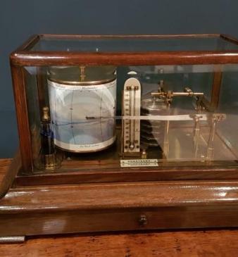 Antique Oak Cased Barograph by Armstrong of Manchester