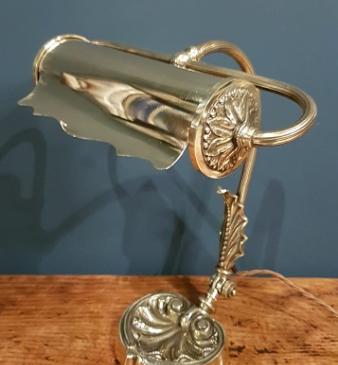 Superb Antique Brass Adjustable Desk Lamp