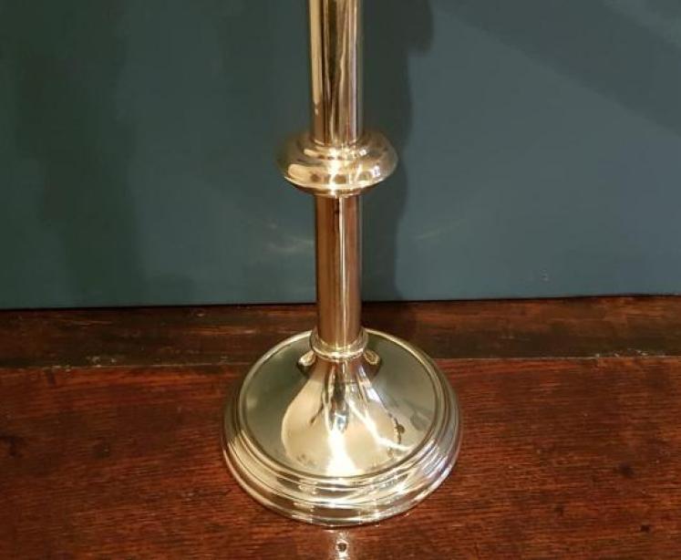 Superb Pair of Large Antique Church Candelabra - Image 6