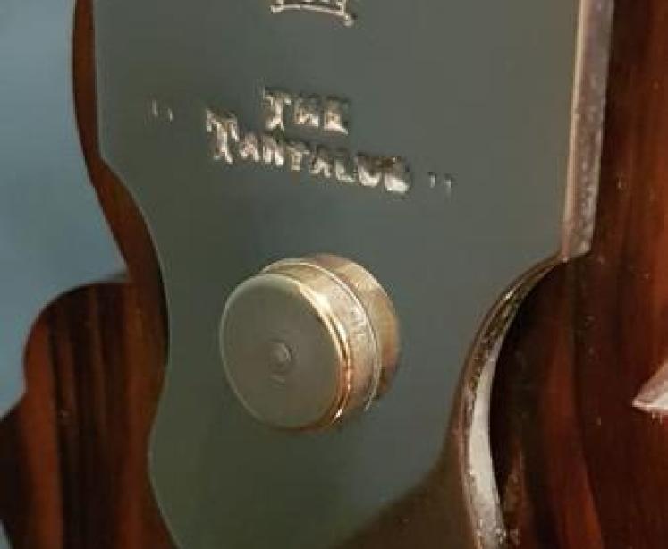 Antique Walnut Betjamann's Three Bottle Tantalus - Image 5