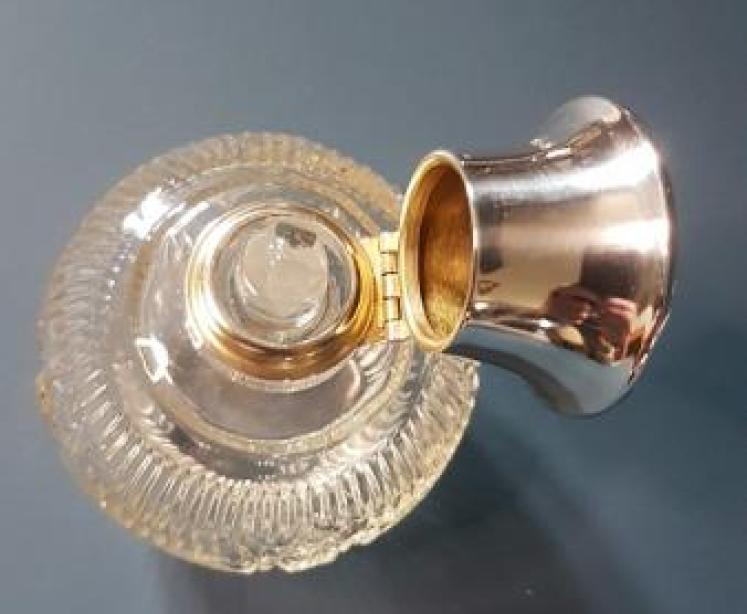 George V Period Silver and Tortoise Shell Scent Bottle - Image 5