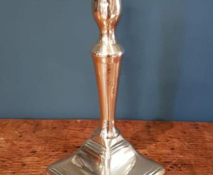 Pair of Antique George III Brass Candlesticks - Image 2